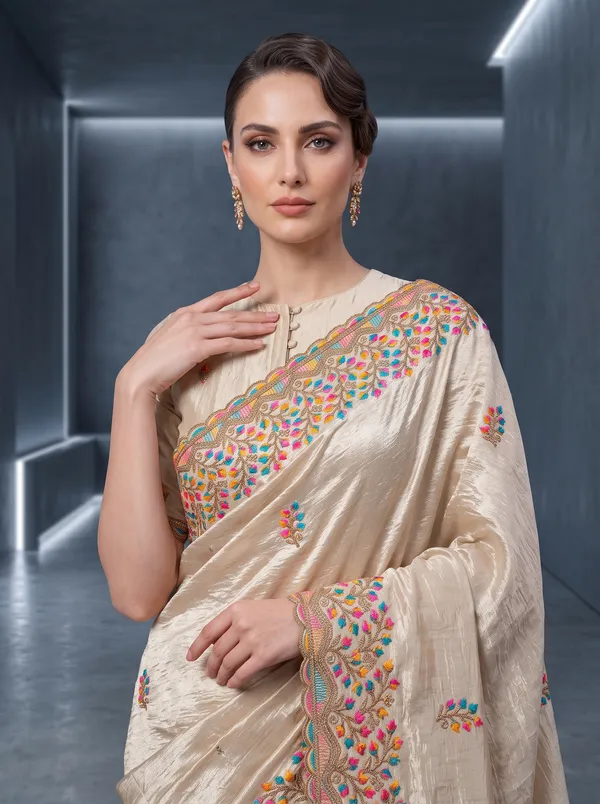 Georgette_Chinon_Saree_with_Colorful_Floral_Embroidery