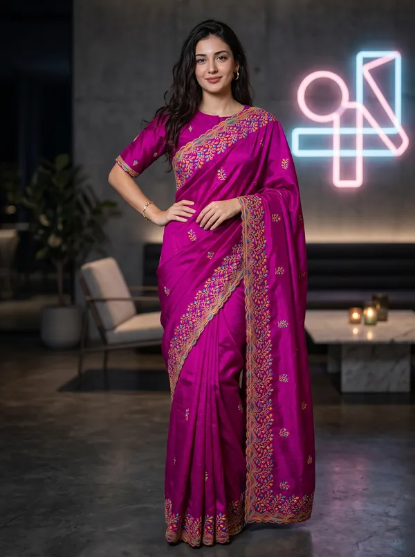 Georgette_Chinon_Saree_with_Colorful_Floral_Embroidery