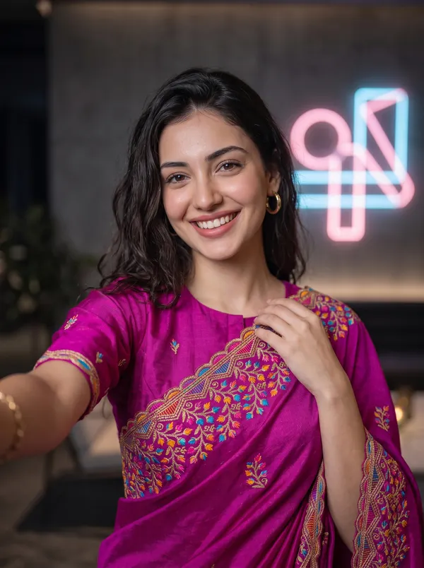 Georgette_Chinon_Saree_with_Colorful_Floral_Embroidery