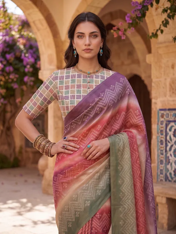 Multi-Color_Ombre_Printed_Tissue_Satin_Silk_Saree