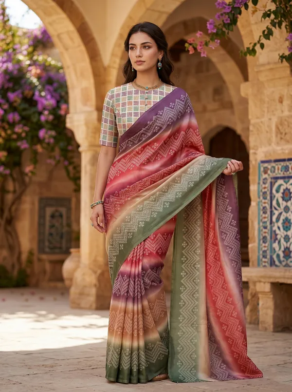 Multi-Color_Ombre_Printed_Tissue_Satin_Silk_Saree