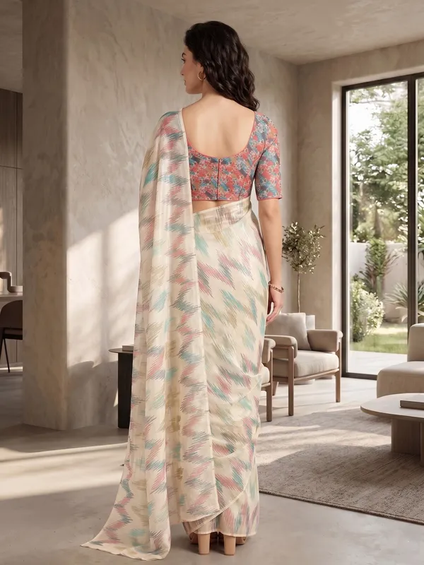 Off_White_Multi-color_Tissue_Satin_Silk_Printed_Saree
