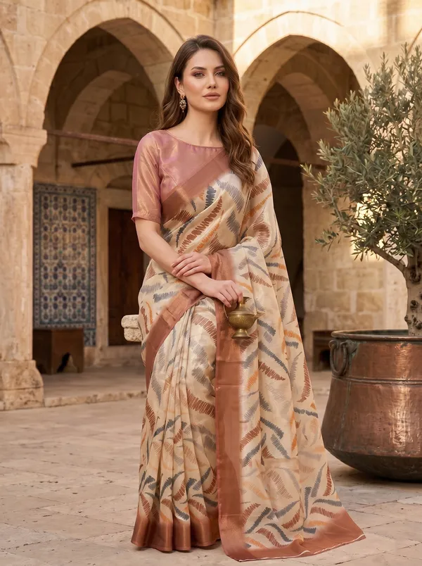 Cream_Tissue_Satin_Silk_Printed_Saree_with_Abstract_Design