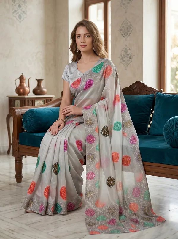 Light_Grey_Tissue_Satin_Silk_Bandhani_Printed_Saree