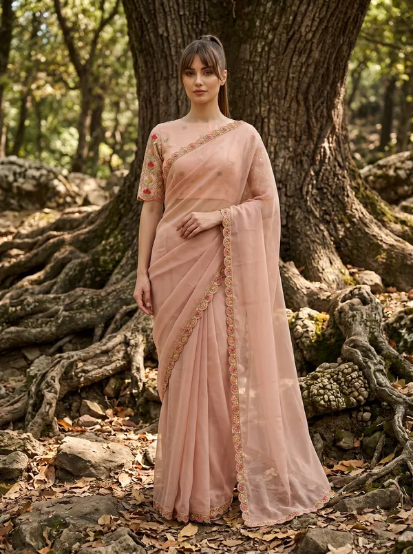 Peach_Georgette_Ready-to-Wear_Saree_with_Beads_&_Sequin_Embroidery_Work