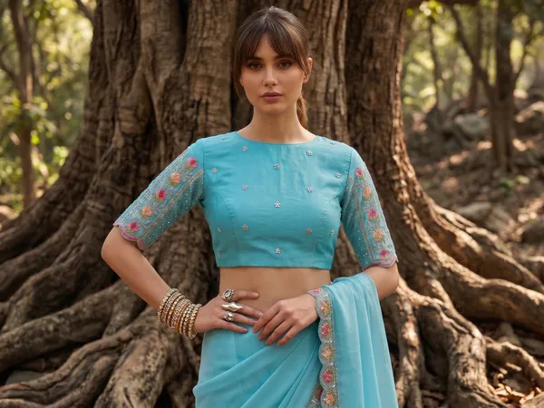 Turquoise_Georgette_Ready-to-Wear_Saree_with_Beads_&_Sequin_Embroidery_Work