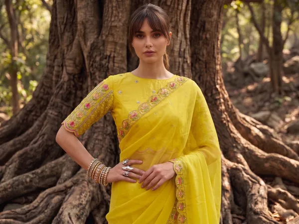 Yellow_Ready-to-Wear_Georgette_Saree_with_Beads_&_Sequin_Embroidery_Work