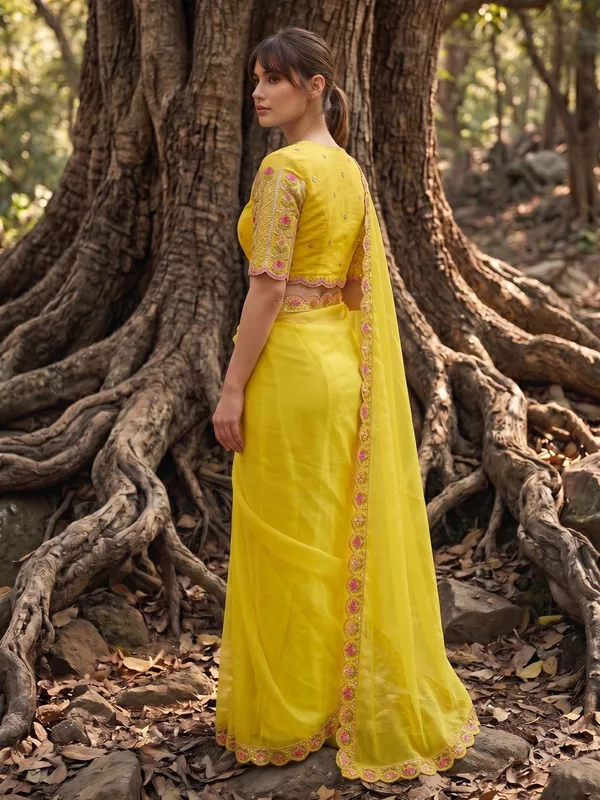 Yellow_Ready-to-Wear_Georgette_Saree_with_Beads_&_Sequin_Embroidery_Work