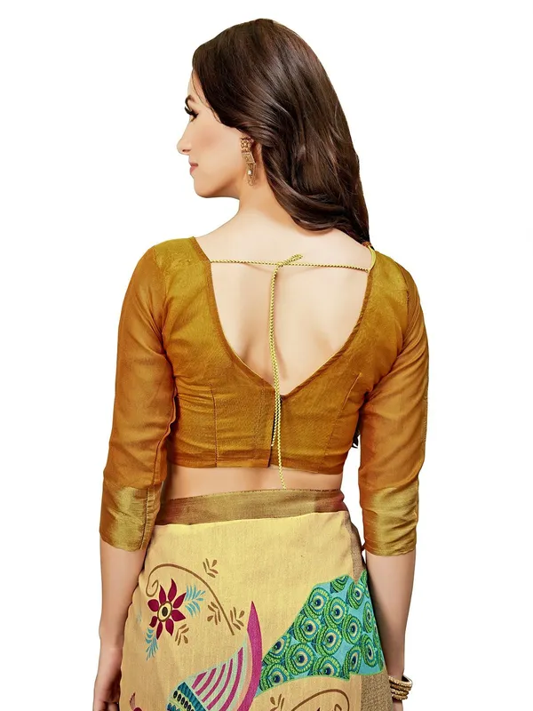 Brown_Banarasi_Silk_Kalamkari_Digital_Print_Zari_Saree_For_Women_|_With_Blouse_Piece