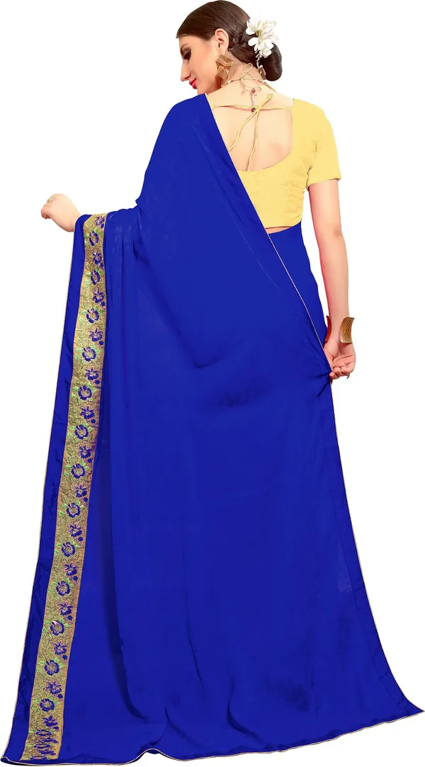 Blue_Georgette_Jacquard_Embroidered_Bollywood_Saree_For_Women_|_With_Blouse_Piece