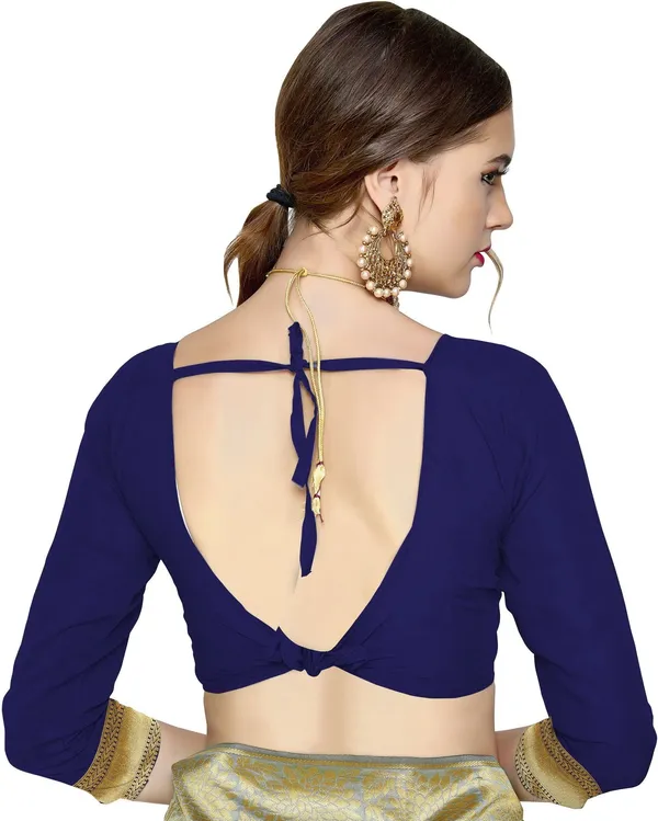 Dark_Blue_Georgette_Woven_Banarasi_Saree_For_Women_|_With_Blouse_Piece
