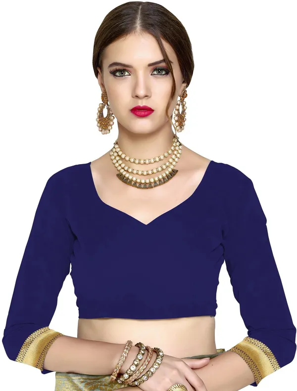 Dark_Blue_Georgette_Woven_Banarasi_Saree_For_Women_|_With_Blouse_Piece