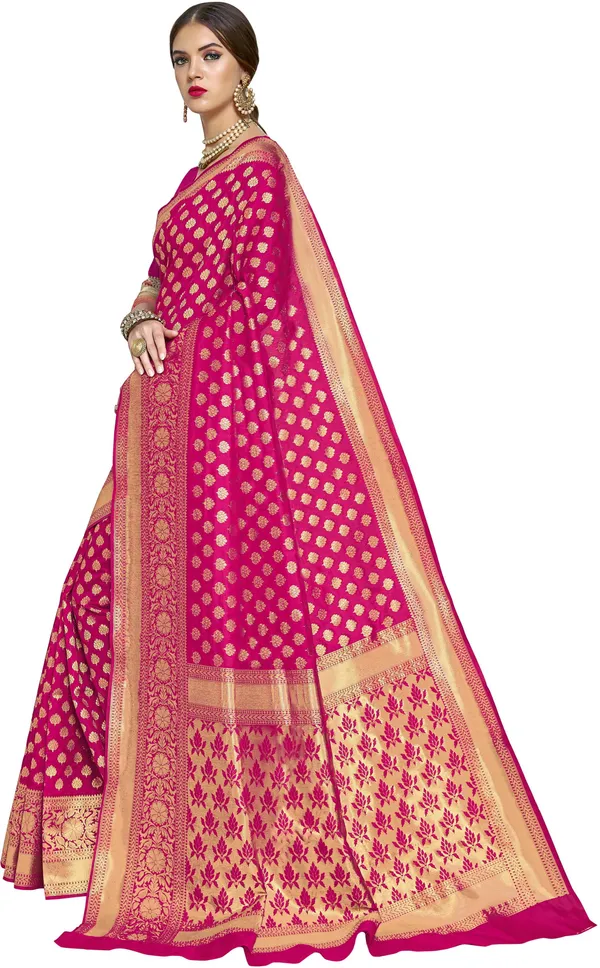 Pink_Georgette_Woven_Banarasi_Saree_For_Women_|_With_Blouse_Piece