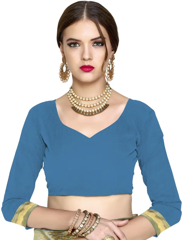 Light_Blue_Gold_Banarasi_Silk_Jacquard_Woven_Saree_For_Women_|_With_Blouse_Piece