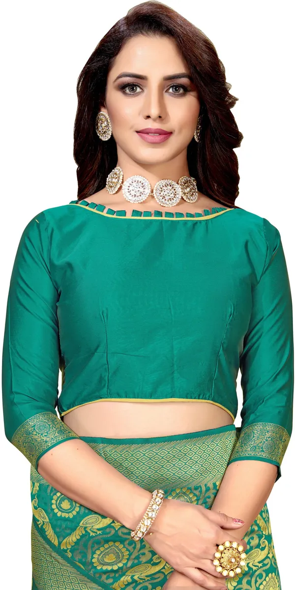 Light_Green_Georgette_Woven_Kanjivaram_Jacquard_Saree_For_Women_|_With_Blouse_Piece