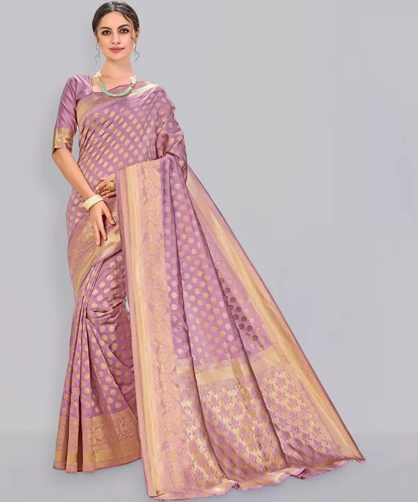Pink_Georgette_Banarasi_Jacquard_Zari_Woven_Saree_For_Women_|_With_Blouse_Piece