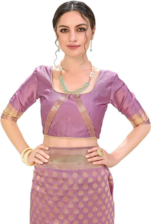 Pink_Georgette_Banarasi_Jacquard_Zari_Woven_Saree_For_Women_|_With_Blouse_Piece