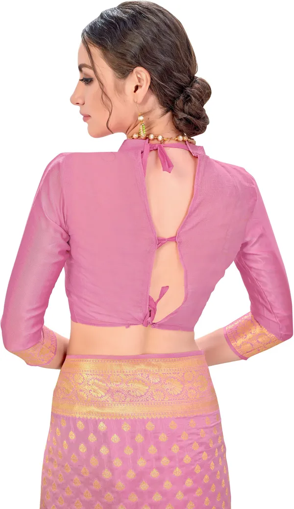 Pink_Georgette_Woven_Kanjivaram_Jacquard_Saree_For_Women_|_With_Blouse_Piece