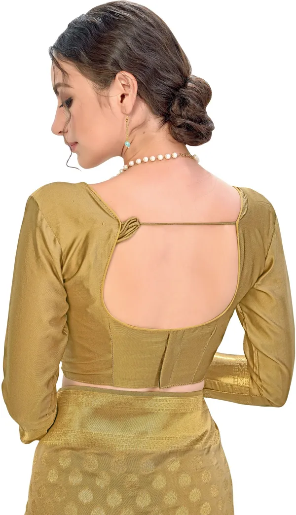 Gold_Banarasi_Silk_Blend_Jacquard_Zari_Floral_Woven_Saree_For_Women_|_With_Blouse_Piece