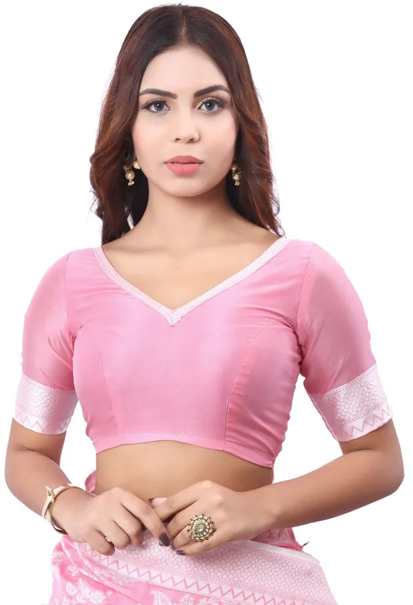 Pink_Silk_Blend_Lucknowi_Chikankari_Jacquard_Woven_Saree_For_Women_|_With_Blouse_Piece