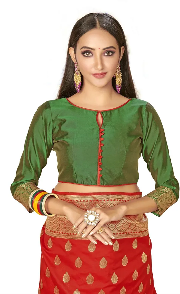 Red_Gold_Banarasi_Silk_Blend_Jacquard_Woven_Saree_For_Women_|_With_Blouse_Piece