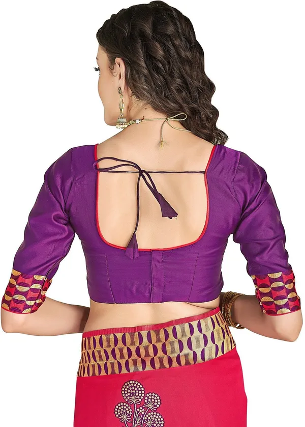 Pink_Banarasi_Silk_Blend_Jacquard_Resham_Zari_Woven_Saree_For_Women_|_With_Blouse_Piece