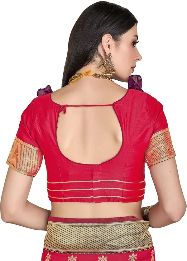 Purple_Pink_Banarasi_Silk_Blend_Jacquard_Zari_Embellished_Saree_For_Women_|_With_Blouse_Piece