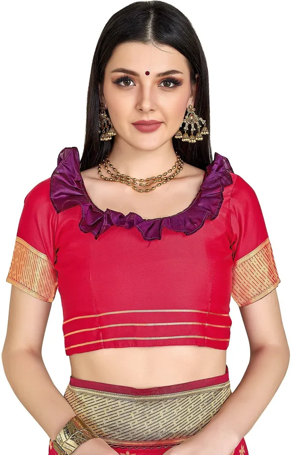 Purple_Pink_Banarasi_Silk_Blend_Jacquard_Zari_Embellished_Saree_For_Women_|_With_Blouse_Piece