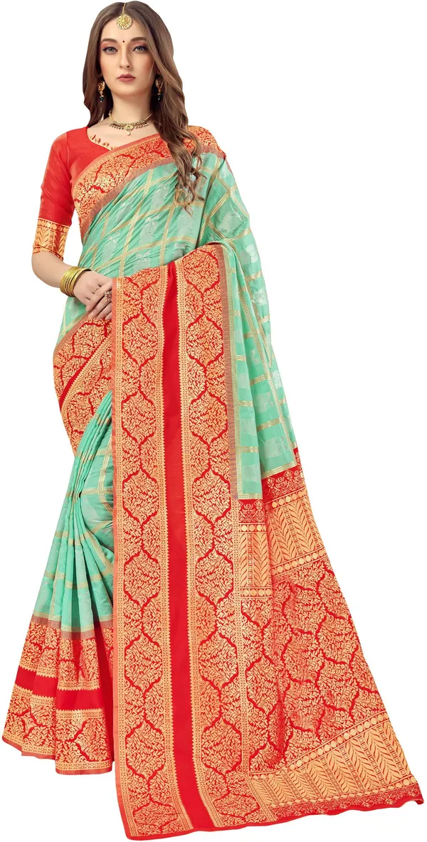 Green_Patola_Silk_Jacquard_Woven_Saree_For_Women_|_With_Blouse_Piece