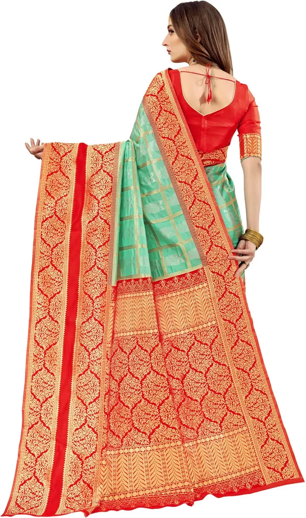 Green_Patola_Silk_Jacquard_Woven_Saree_For_Women_|_With_Blouse_Piece