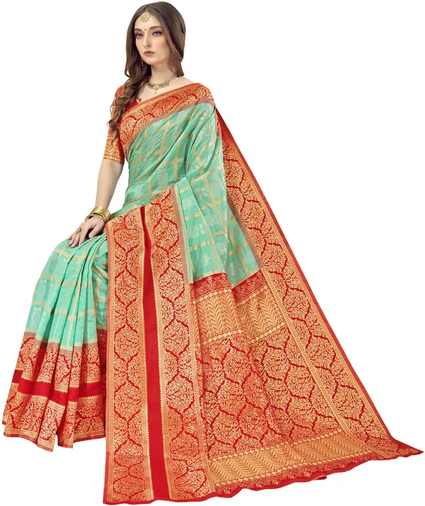 Green_Patola_Silk_Jacquard_Woven_Saree_For_Women_|_With_Blouse_Piece
