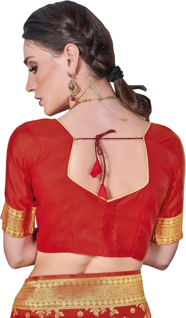 Red_Georgette_Floral_Print_Kanjivaram_Saree_For_Women_|_With_Blouse_Piece