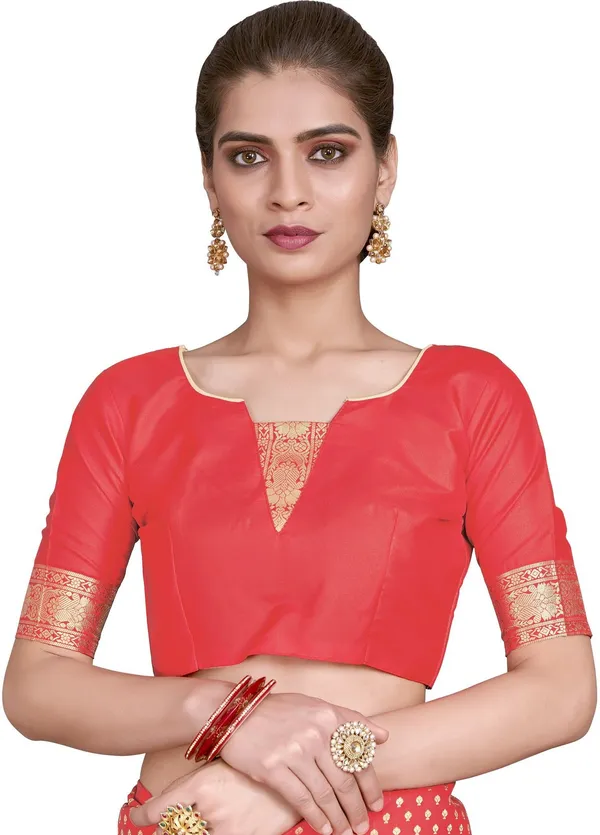 Red_Georgette_Woven_Banarasi_Jacquard_Saree_For_Women_|_With_Blouse_Piece