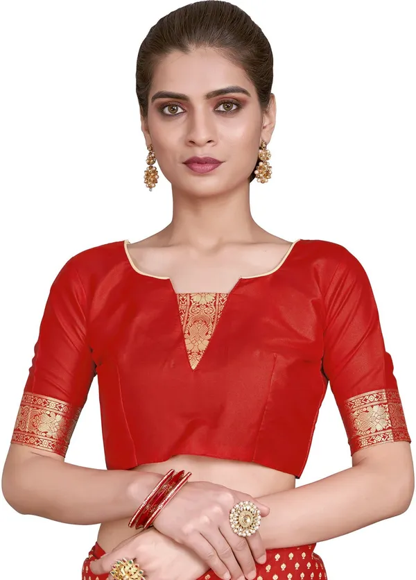 Red_Georgette_Woven_Banarasi_Jacquard_Saree_For_Women_|_With_Blouse_Piece