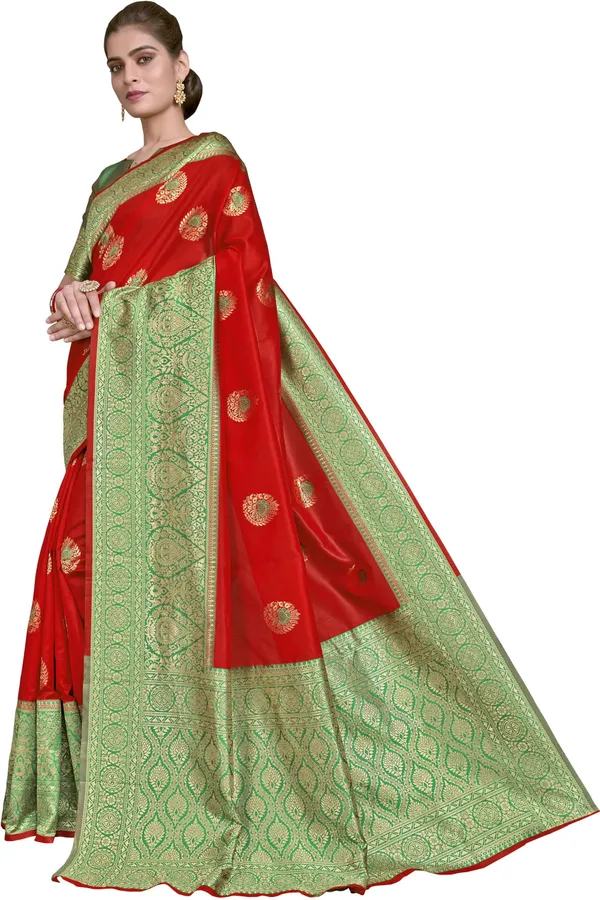 Red_Patola_Silk_Woven_Jacquard_Banarasi_Saree_For_Women_|_With_Blouse_Piece