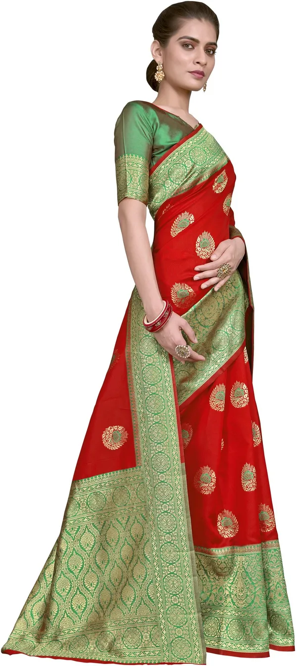 Red_Patola_Silk_Woven_Jacquard_Banarasi_Saree_For_Women_|_With_Blouse_Piece