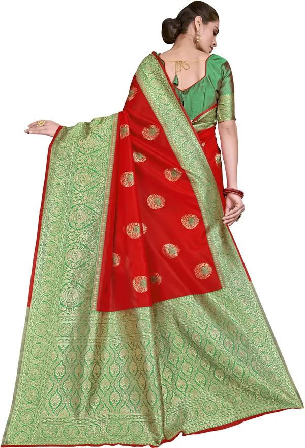 Red_Patola_Silk_Woven_Jacquard_Banarasi_Saree_For_Women_|_With_Blouse_Piece