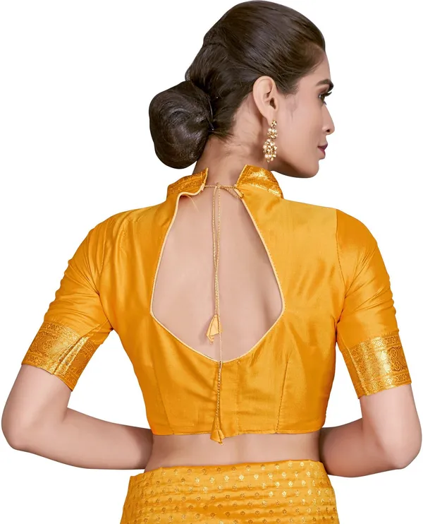 Mustard_Jacquard_Woven_Paithani_Silk_Saree_For_Women_|_With_Blouse_Piece