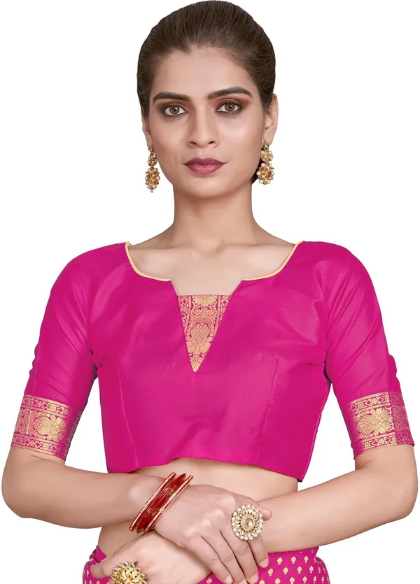 Pink_Georgette_Woven_Banarasi_Jacquard_Saree_For_Women_|_With_Blouse_Piece