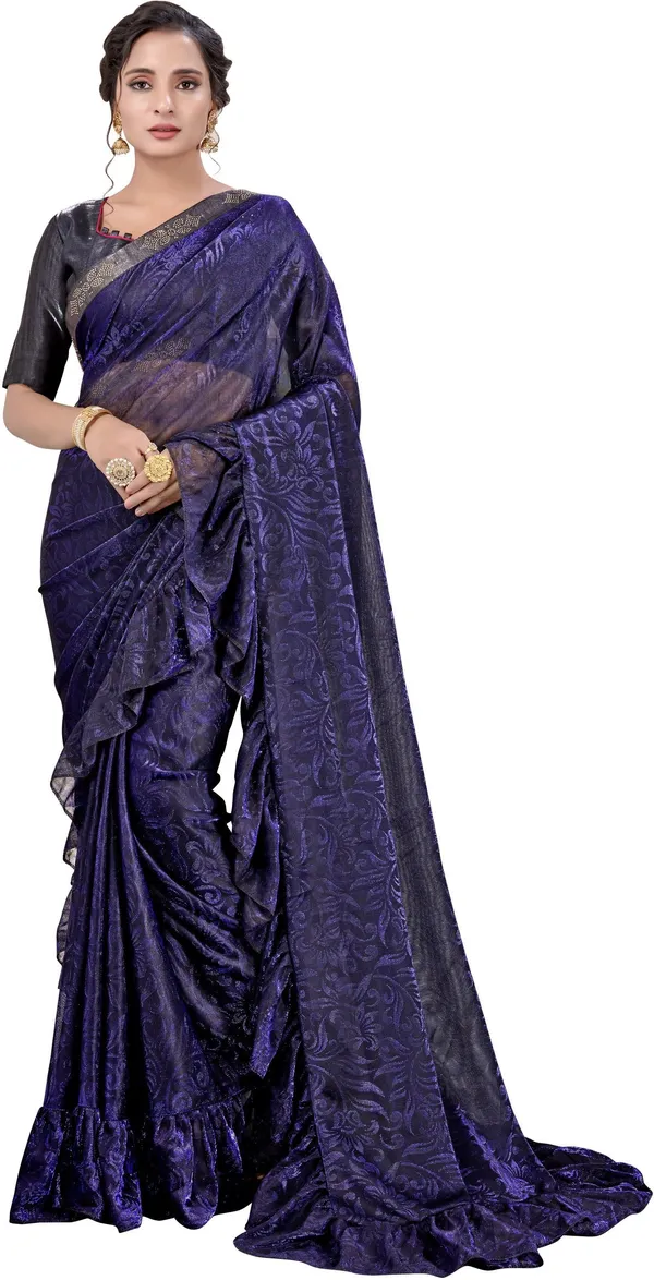 Blue_Black_Georgette_Woven_Embellished_Saree_For_Women_|_With_Blouse_Piece