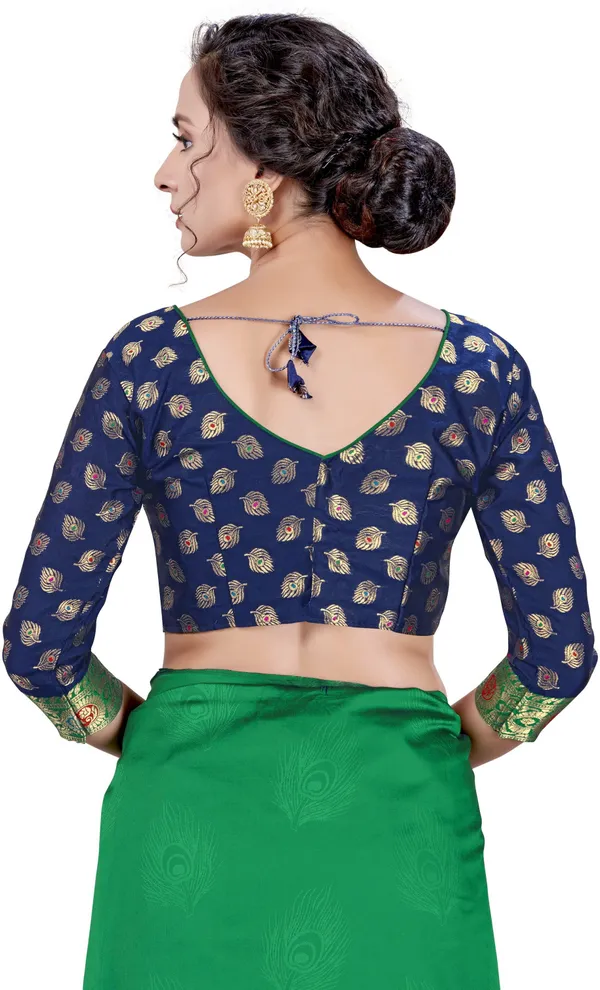 Green_Georgette_Embroidered_Bollywood_Jacquard_Saree_For_Women_|_With_Blouse_Piece