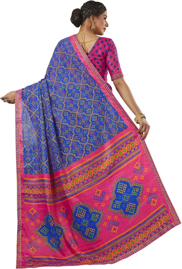 Blue_Brasso_Bandhani_Printed_Saree_For_Women_|_With_Blouse_Piece