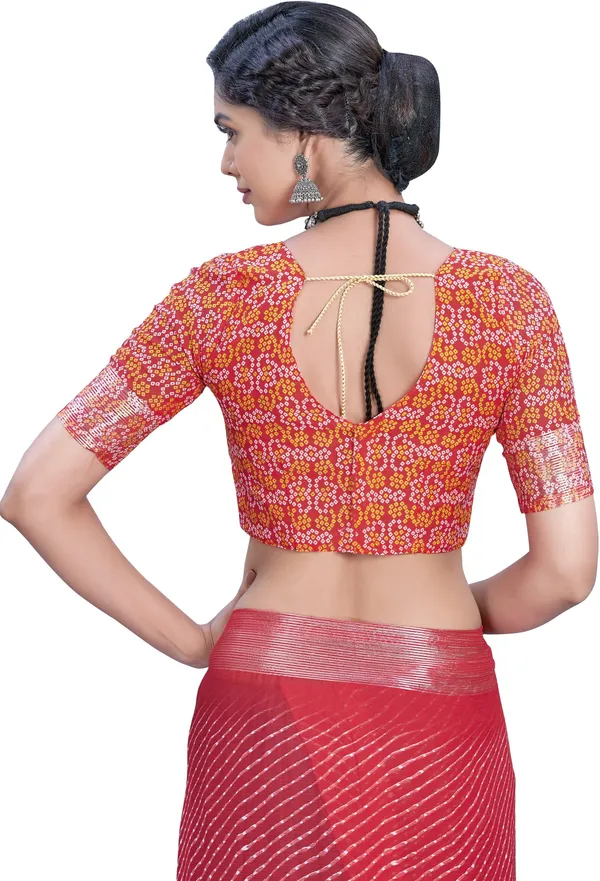 Pink_Georgette_Printed_Leheria_Saree_For_Women_|_With_Blouse_Piece