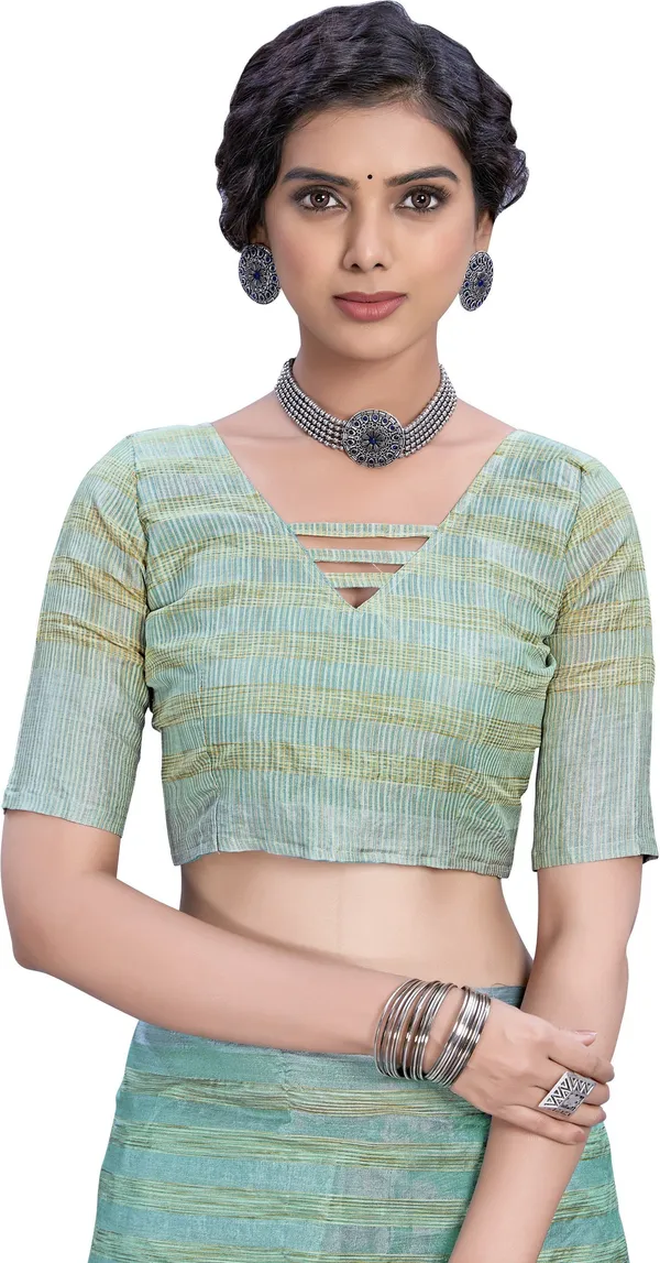 Light_Blue_Georgette_Woven_Stripe_Zari_Saree_For_Women_|_With_Blouse_Piece