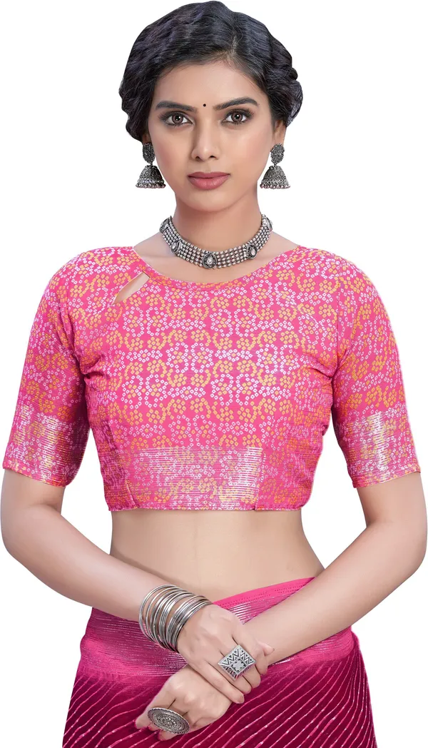 Pink_Georgette_Printed_Leheria_Saree_For_Women_|_With_Blouse_Piece