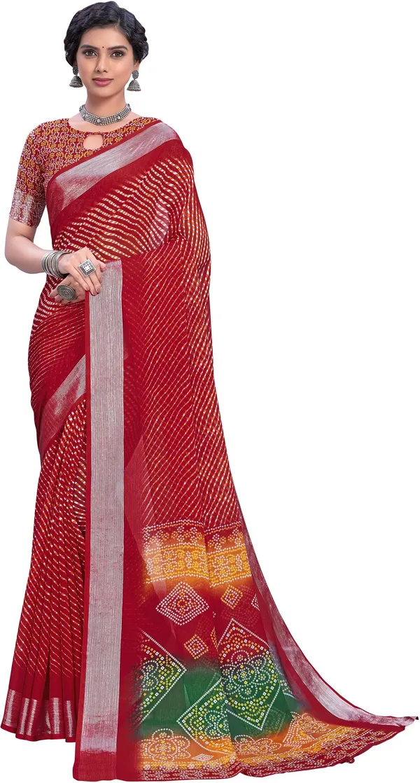 Red_Georgette_Printed_Bollywood_Saree_For_Women_|_With_Blouse_Piece