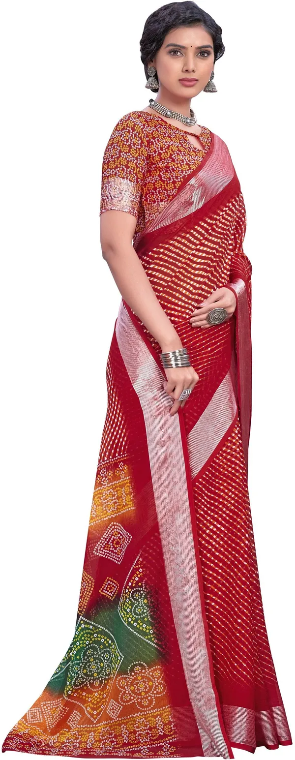 Red_Georgette_Printed_Bollywood_Saree_For_Women_|_With_Blouse_Piece