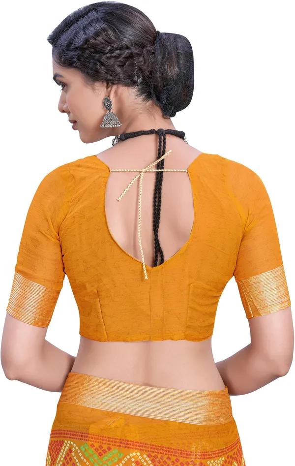 Yellow_Bandhani_Viscose_Rayon_Printed_Saree_For_Women_|_With_Blouse_Piece