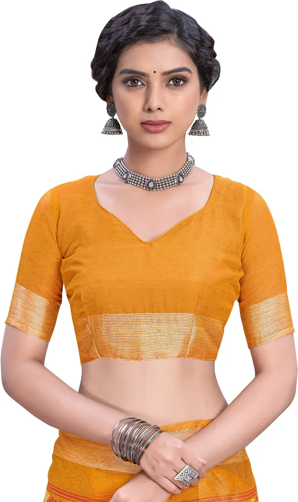 Yellow_Bandhani_Viscose_Rayon_Printed_Saree_For_Women_|_With_Blouse_Piece