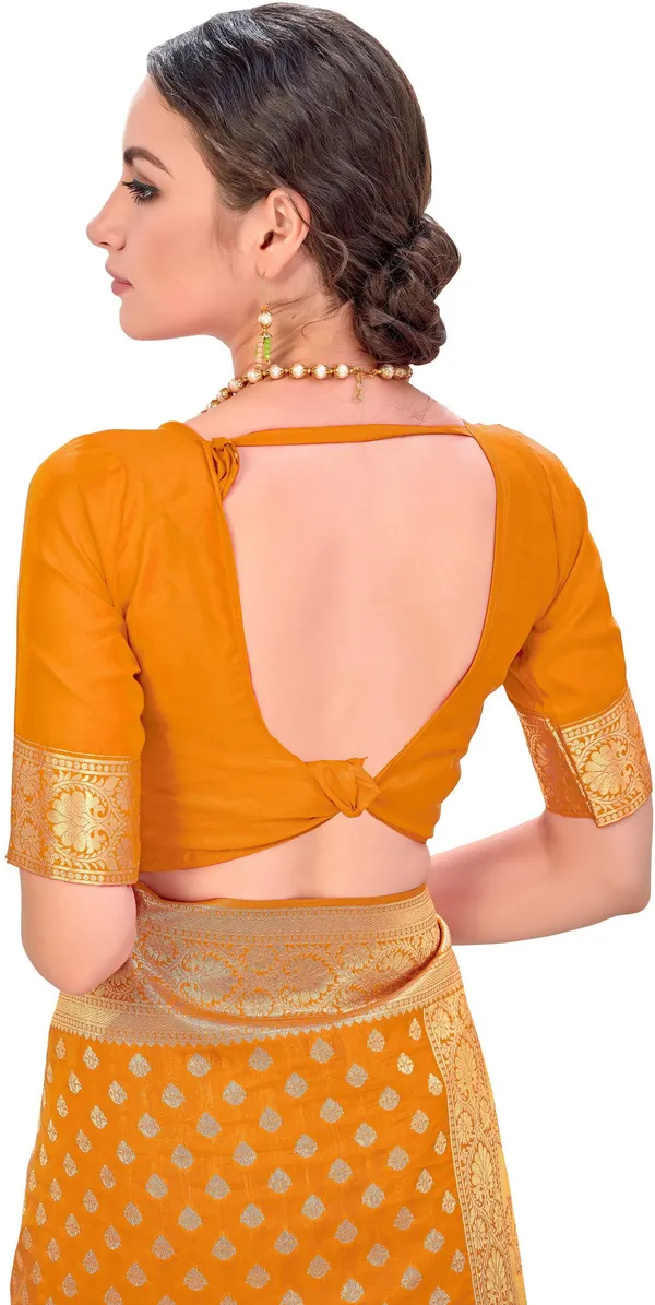 Mustard_Kanjivaram_Silk_Blend_Jacquard_Woven_Saree_For_Women_|_With_Blouse_Piece